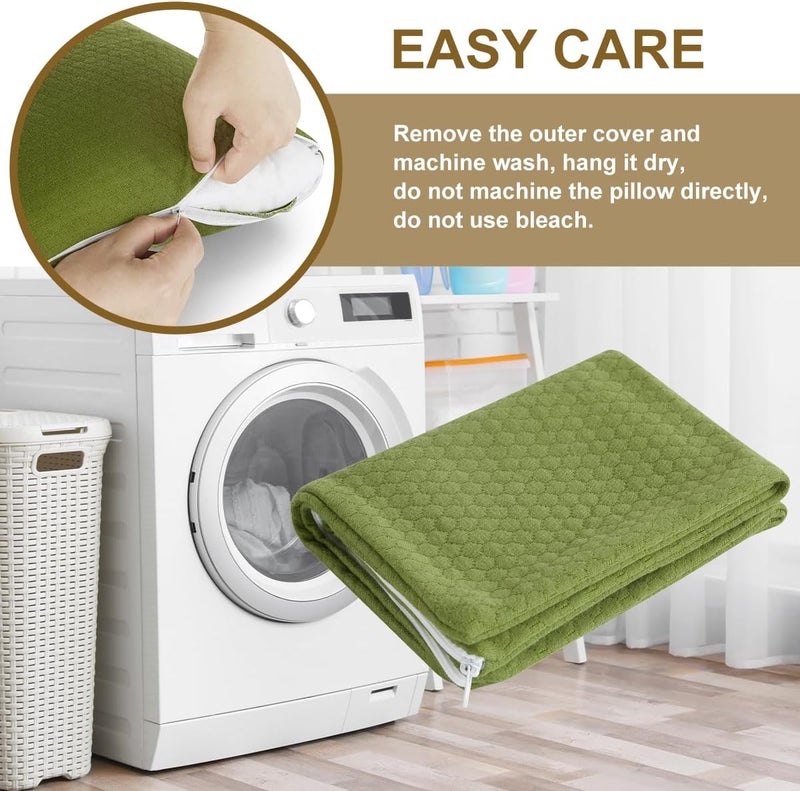 Ivellow Memory Foam Travel Pillow - Compact, Lightweight, Breathable & Hypoallergenic - Adults & Kids - Camping, Hiking, Travel - Avocado Green - Image 5